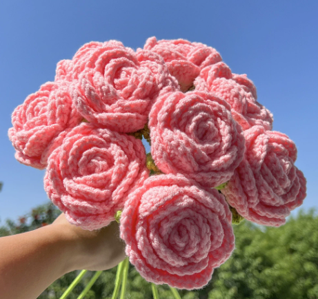 Cute Doll, plush toy,funny doll, doll clothes,Knitted Bouquet