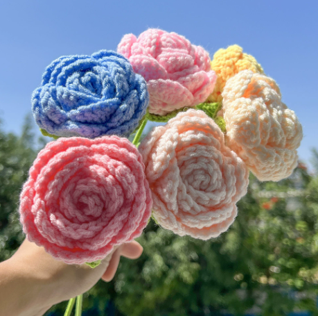 Cute Doll, plush toy,funny doll, doll clothes,Knitted Bouquet