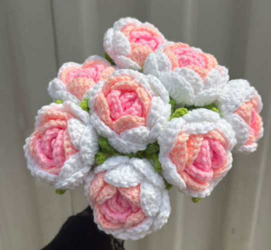 Cute Doll, plush toy,funny doll, doll clothes,Knitted Bouquet